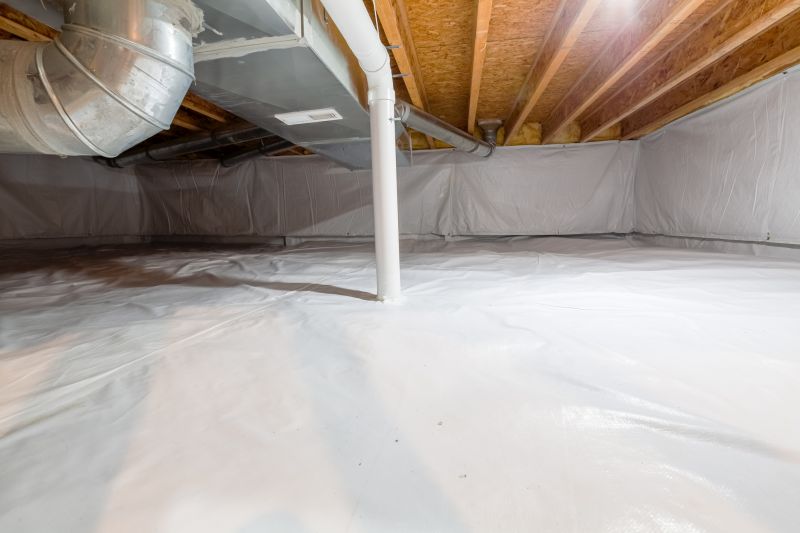 Finished Crawlspace with Vapor Barrier